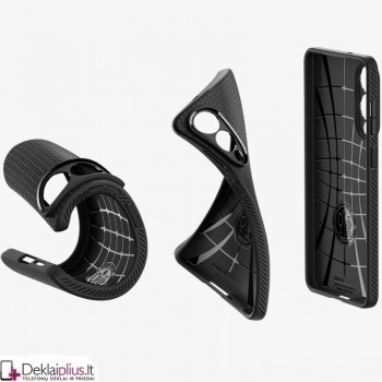 Spigen Liquid Air guminis dėklas - juodas (Samsung Galaxy S25 Edge)